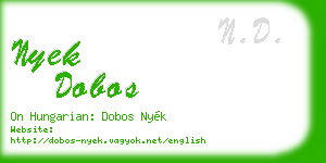 nyek dobos business card