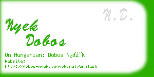 nyek dobos business card